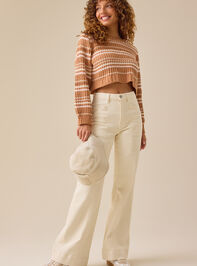 Naomi Striped Chenille Sweater Detail 2 - TULLABEE