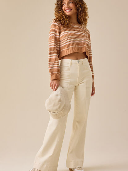 Naomi Striped Chenille Sweater - TULLABEE