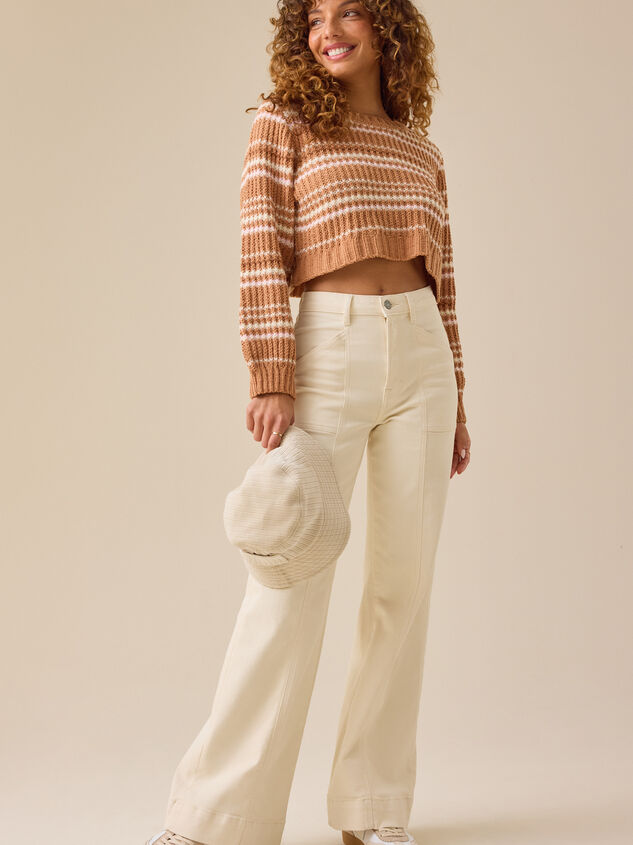 Naomi Striped Chenille Sweater Detail 2 - TULLABEE