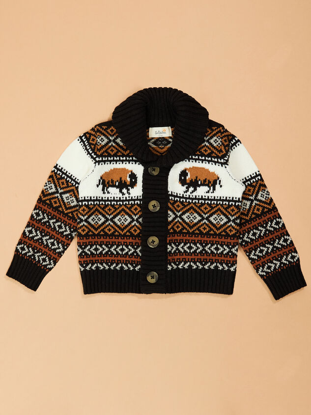 Buffalo Fair Isle Cardigan Detail 2 - TULLABEE