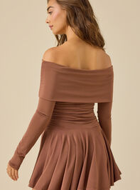 Camri Drop Waist Mini Dress Detail 5 - TULLABEE