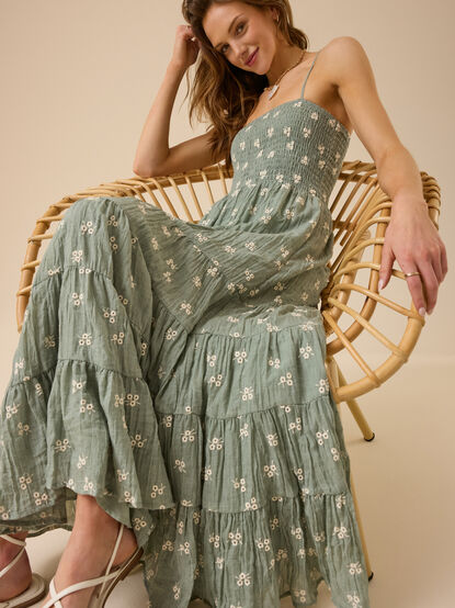 Baylor Embroidered Maxi Dress - TULLABEE