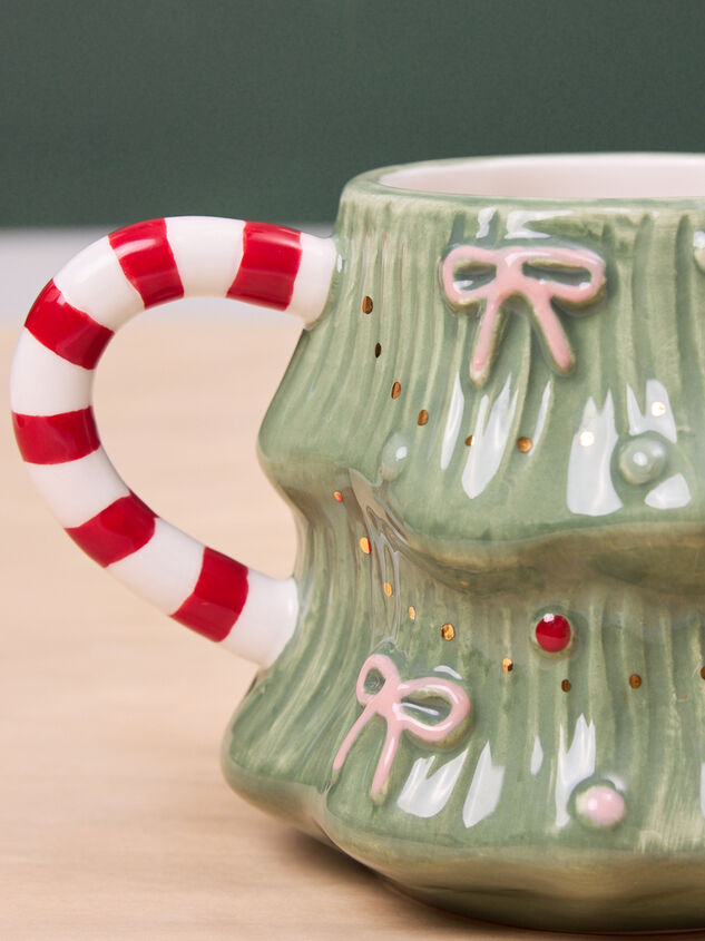 Christmas Tree Bow Mug Detail 3 - TULLABEE