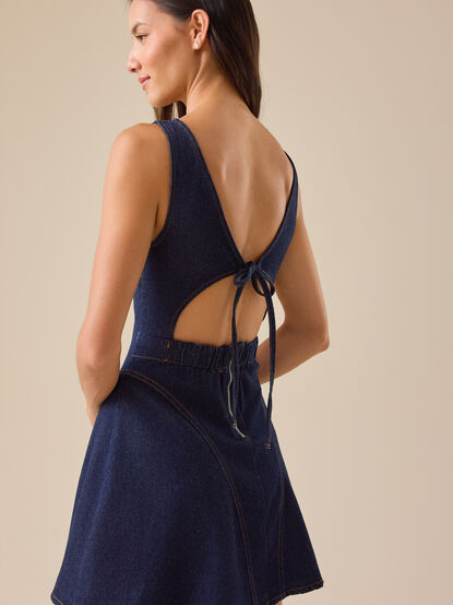 Winona Denim Mini Dress - TULLABEE
