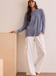 Zero Drag Oversized Long Sleeve Top Detail 4 - TULLABEE