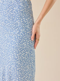 Amora Floral Midi Skirt Detail 2 - TULLABEE