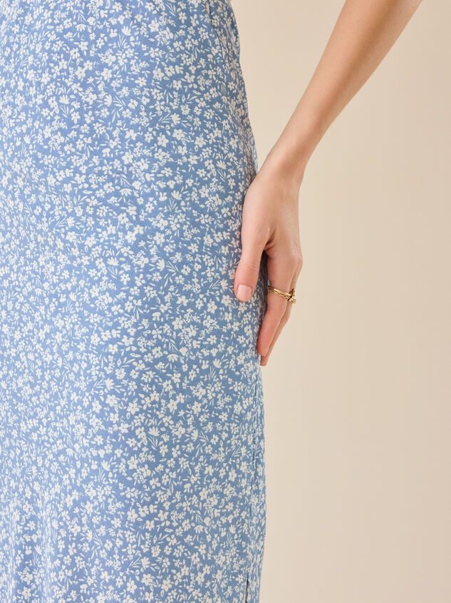 Amora Floral Midi Skirt Detail 2 - TULLABEE