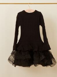 Anastasia Youth Tulle Sweater Dress Detail 2 - TULLABEE