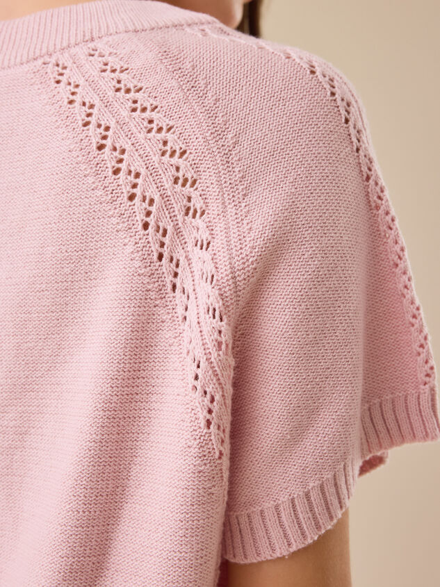 Maci Crochet Boxy Pullover Detail 4 - TULLABEE