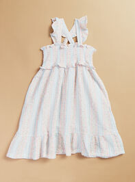 Vivian Floral Smocked Ruffle Dress Detail 2 - TULLABEE