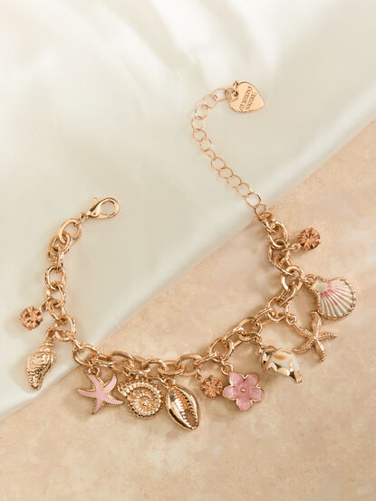 Pink Shell Charm Bracelet - TULLABEE