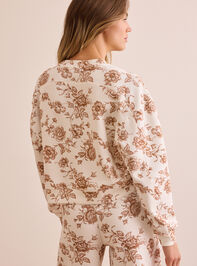 Twirl Toile Supersoft Crewneck Detail 5 - TULLABEE