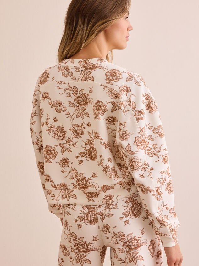 Twirl Toile Supersoft Crewneck Detail 5 - TULLABEE