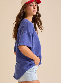 Alessia Ribbed Tunic Top Detail 4 - TULLABEE