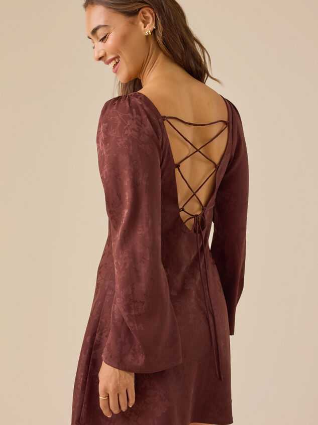 Raina Jacquard Mini Dress Detail 2 - TULLABEE