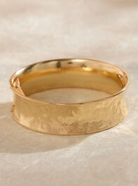 Hammered Hinge Bangle Bracelet - TULLABEE