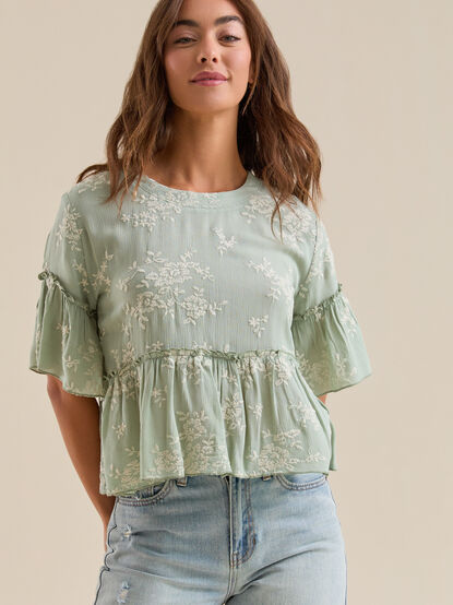 Wanda Ruffle Babydoll Top - TULLABEE