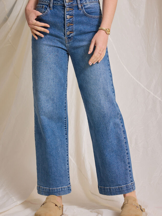 Brett Wide Leg Jeans Detail 3 - TULLABEE