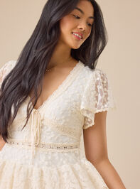Leighton Lace Mini Dress Detail 4 - TULLABEE