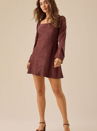 Raina Jacquard Mini Dress Detail 3 - TULLABEE