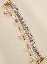 Blue Charmed Watch Band Detail 2 - TULLABEE