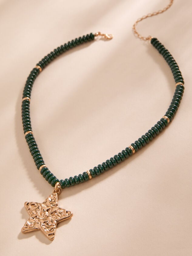 Hammered Star Beaded Necklace - TULLABEE