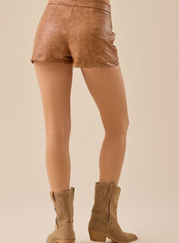 Astrid Leather Mini Skort Detail 4 - TULLABEE