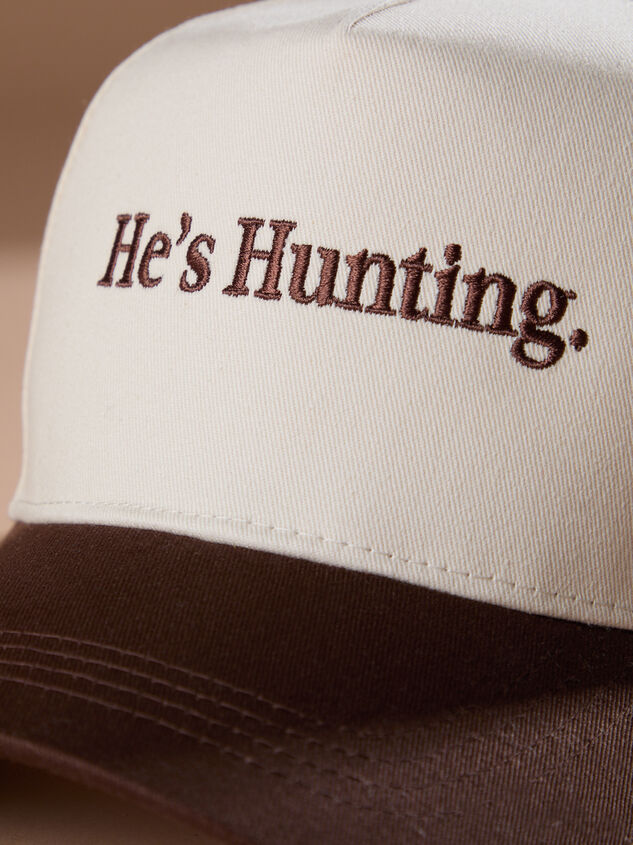 He's Hunting Trucker Hat Detail 2 - TULLABEE
