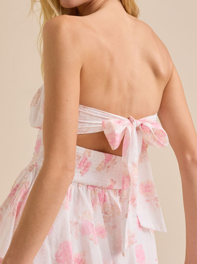Matty Strapless Floral Romper Detail 5 - TULLABEE