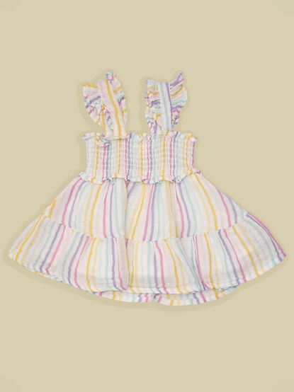 Rorri Rainbow Stripe Dress - TULLABEE