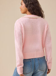 Vanna Collared Button Up Cardigan Detail 4 - TULLABEE