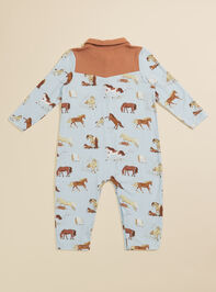 Western Horses Polo Jumpsuit Detail 2 - TULLABEE