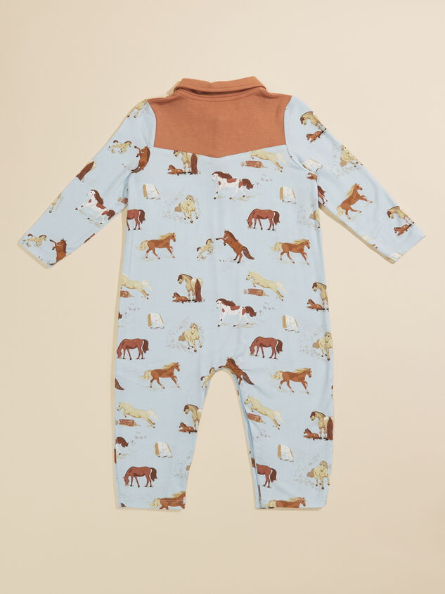 Western Horses Polo Jumpsuit Detail 2 - TULLABEE