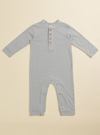 Tyler Striped Henley Jumpsuit by Me + Henry - TULLABEE