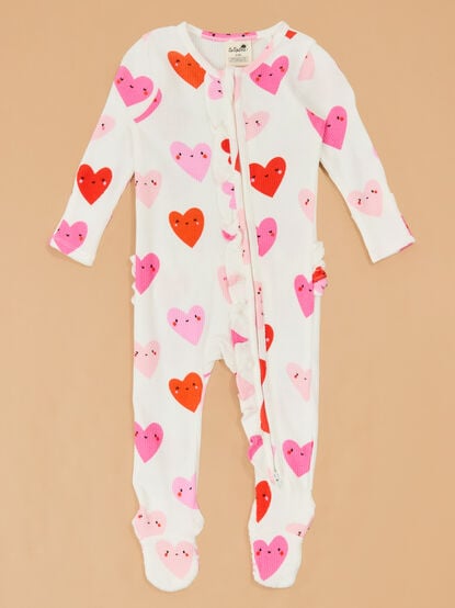 Happy Hearts Footie - TULLABEE