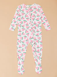Watermelon Hearts Footie - TULLABEE