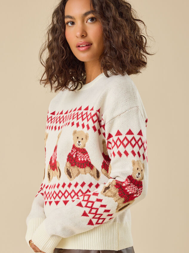 Ellie Bear Holiday Sweater Detail 4 - TULLABEE