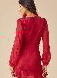 Trina Shimmer Wrap Dress Detail 4 - TULLABEE