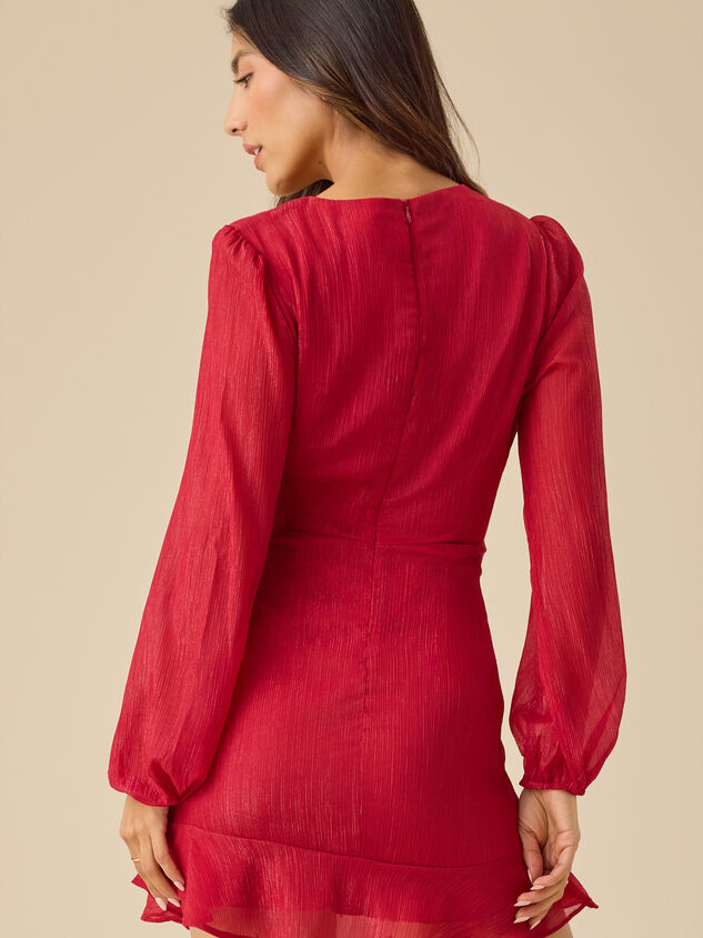 Trina Shimmer Wrap Dress Detail 4 - TULLABEE