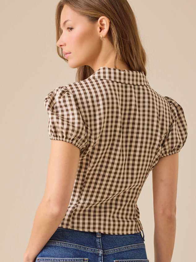 Skylar Gingham Top Detail 5 - TULLABEE