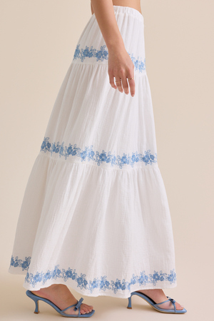 Addy Embroidered Maxi Skirt - Altar'd State - 