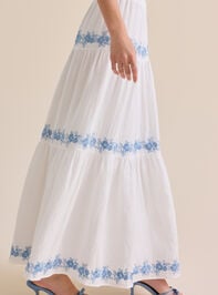 Addy Embroidered Maxi Skirt Detail 4 - TULLABEE