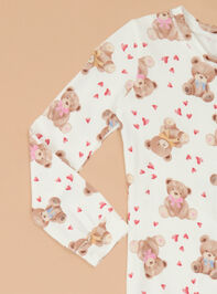 Beary Much Love Pajama Set Detail 3 - TULLABEE