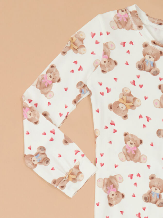 Beary Much Love Pajama Set Detail 3 - TULLABEE