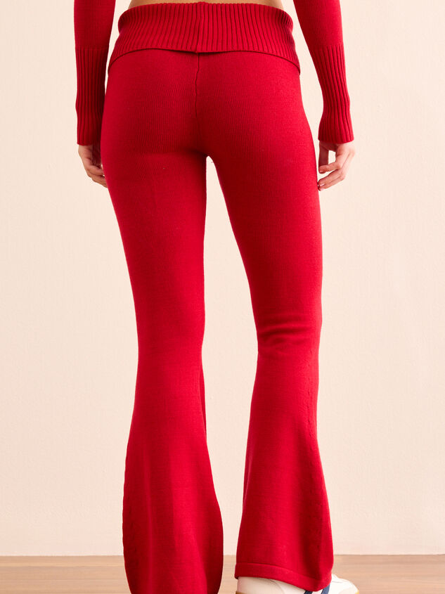 Serene Sprint Foldover Flare Pant Detail 5 - TULLABEE