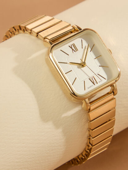 Square Face Stretch Watch - TULLABEE