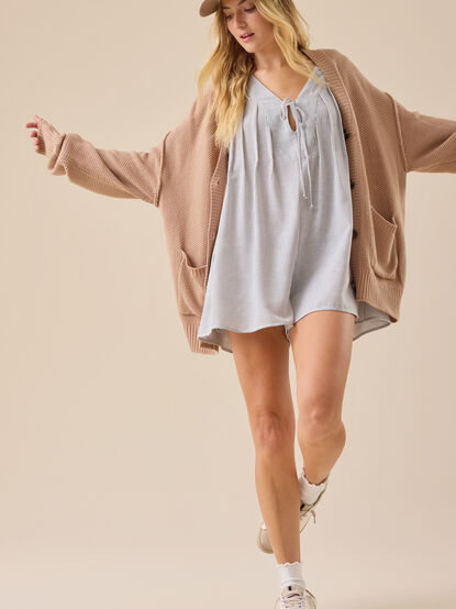 Evie Striped Denim Romper - TULLABEE