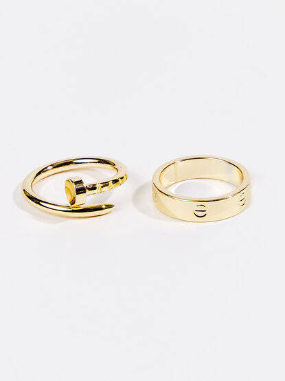 Wrapped Nail Ring Set - TULLABEE