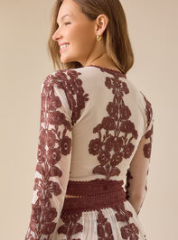 Arissa Floral Embroidered Top Detail 5 - TULLABEE