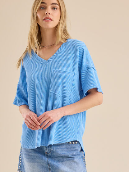 Alessia Ribbed Tunic Top - TULLABEE